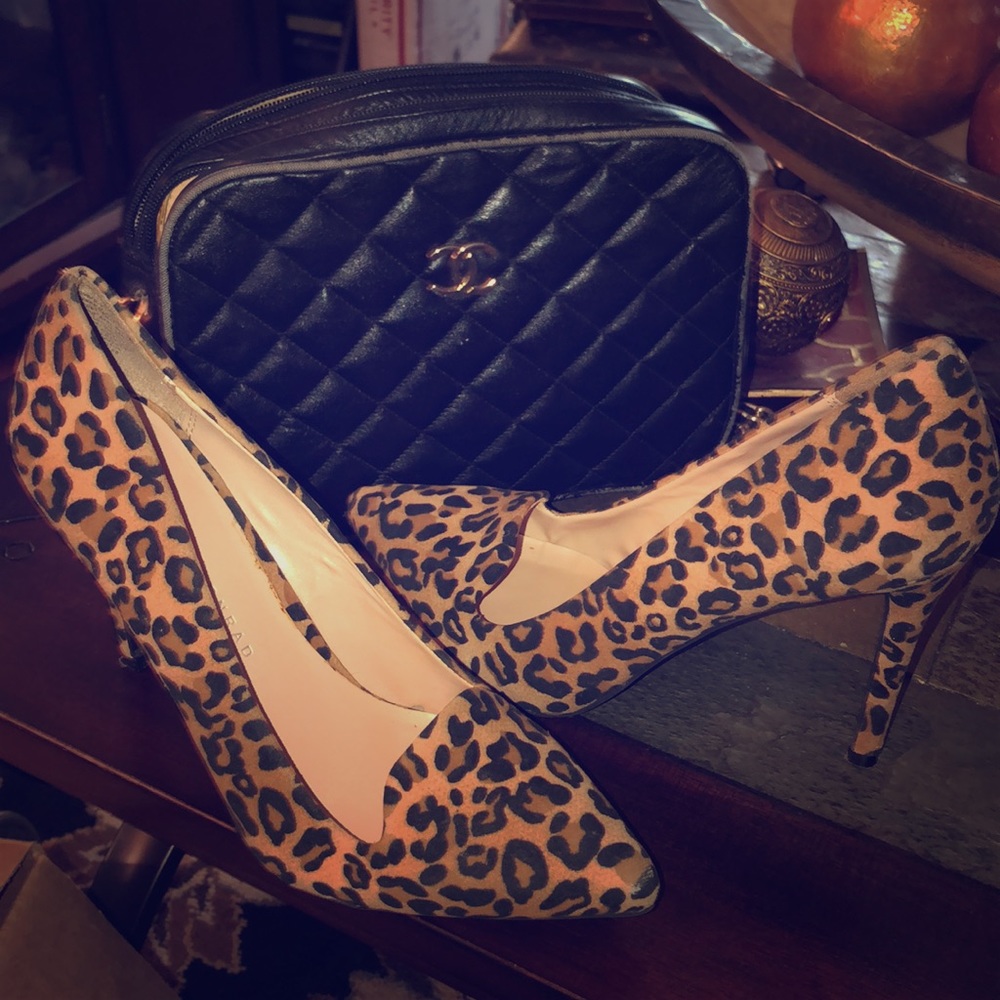 Cheetah Print Pumps — Size 8